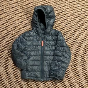 Primary Kids Puffer Jacket Unisex Size 4-5 Good Used Condition Slate Blue